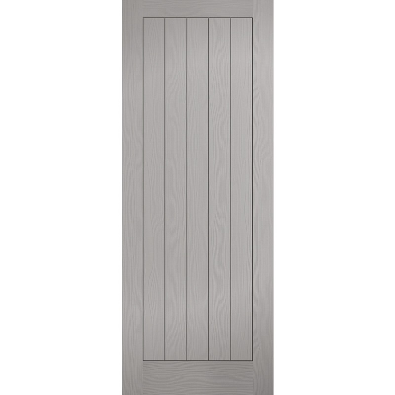 Internal Grey Moulded Textured Vertical 5 Panel Door